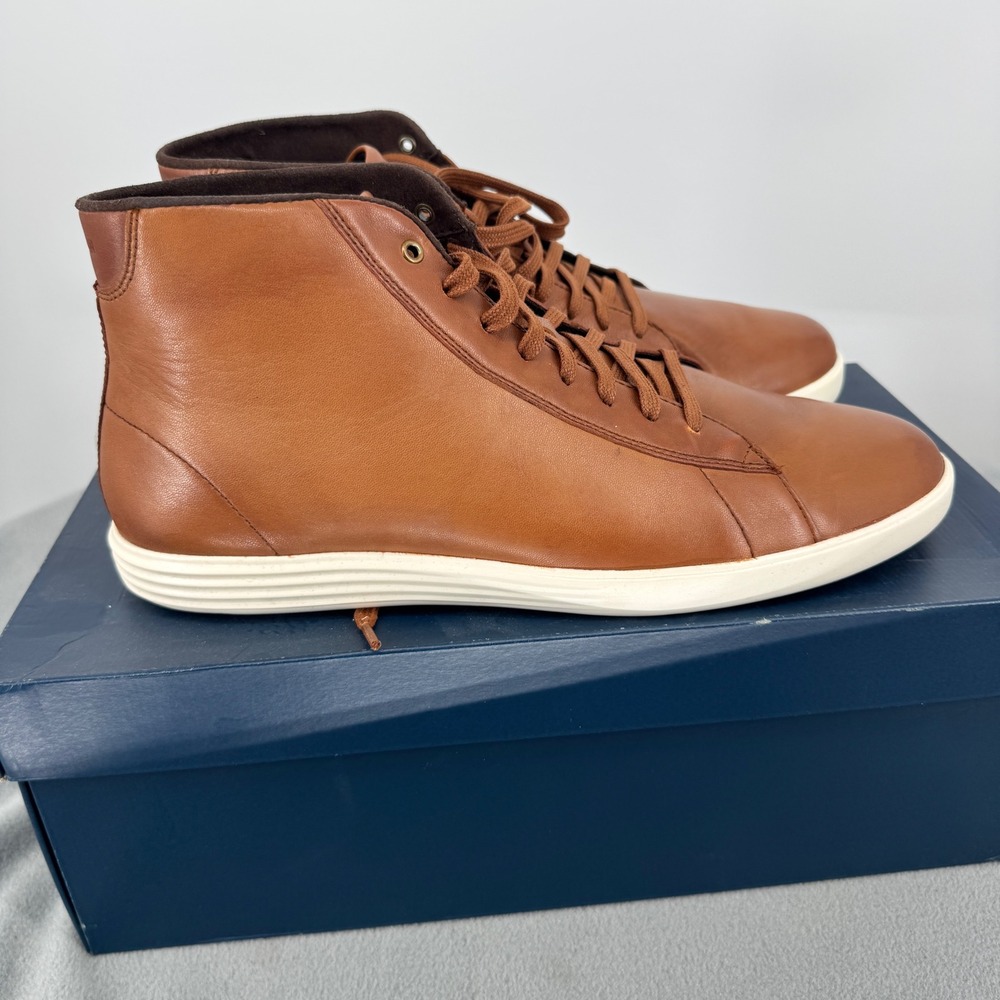 Cole Haan Grand Crosscourt Mens 11 High Top Sneakers Woodbury Leather C26960